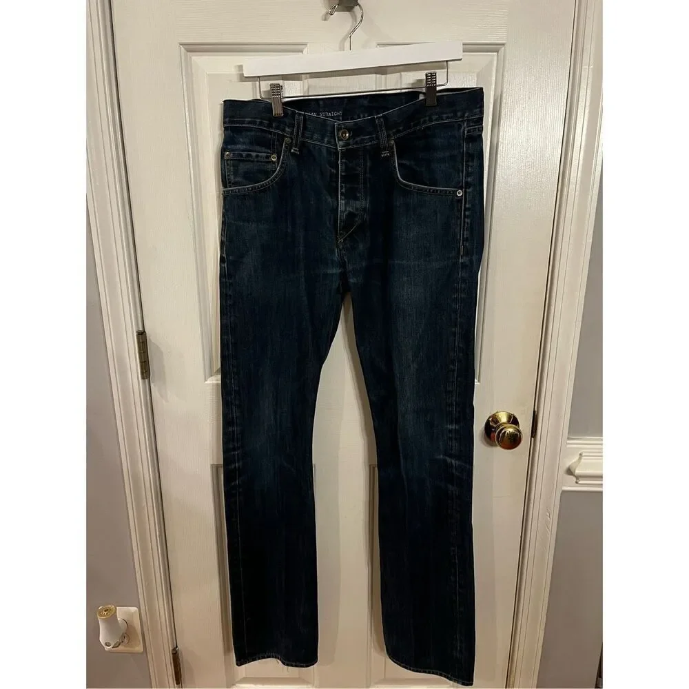 Rag & Bone RB 15X Slim Straight Tailored Workwear Button Fly Jeans sz 33